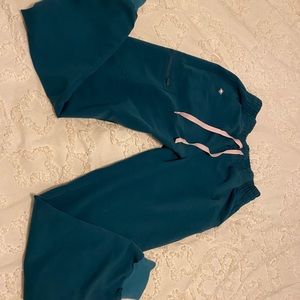 Figs Caribbean Blue High Waisted Jogger Small